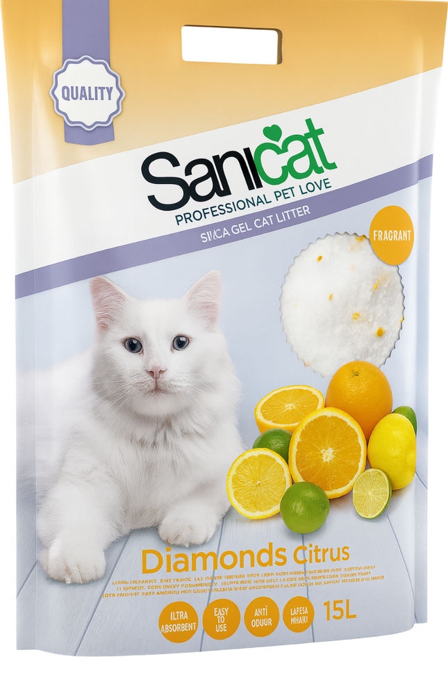 Sanicat Diamonds Lettiera Silica Gel (15L)