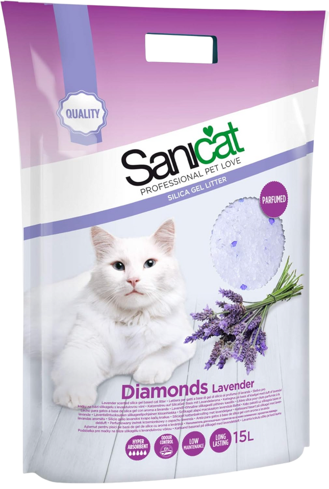 Sanicat Diamonds Lettiera Silica Gel (15L)