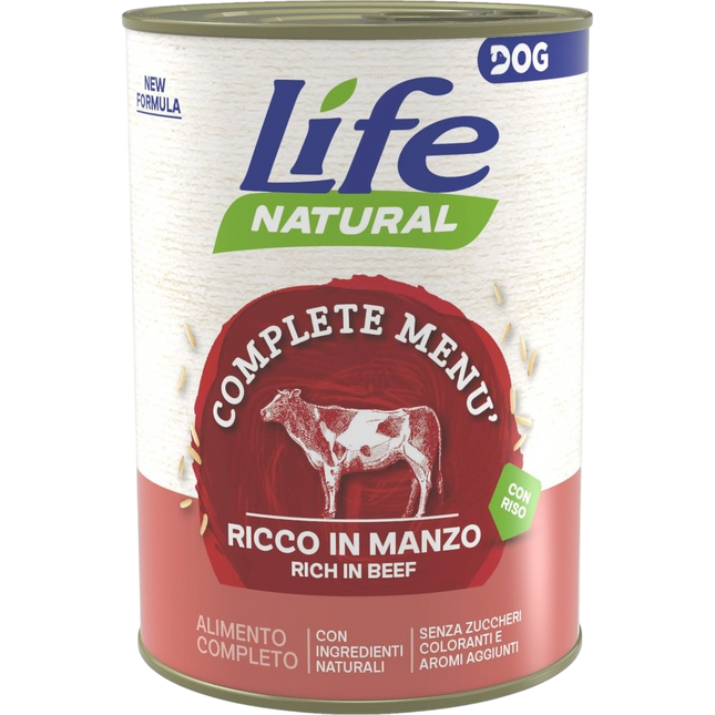 LifeDog Natural Manzo 400gx12