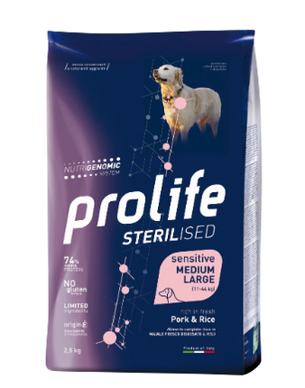 Prolife sterilized sensitive medium large 12kg