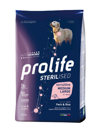 Prolife sterilized sensitive medium large 12kg