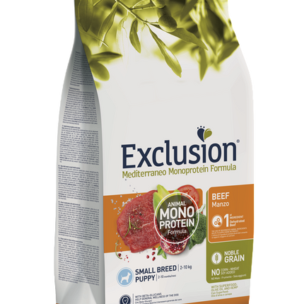 Exclusion puppy manzo small 12kg