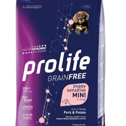 Prolife Grain Free Puppy Sensitive Mini 2Kg Maiale Patate