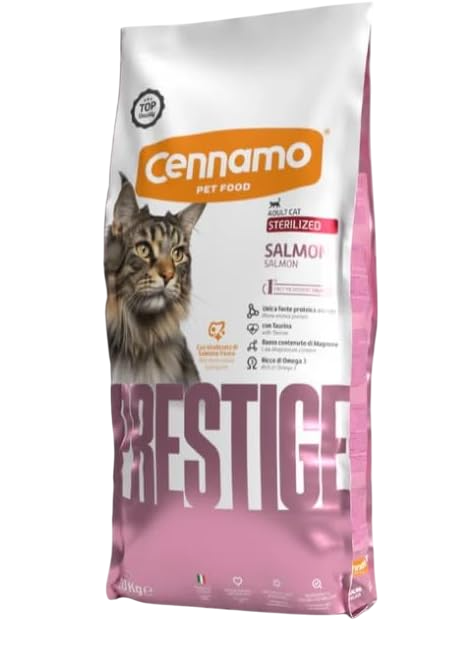 Cennamo Prestige croccantini gatto sterilizzato 1.5kg alta qualità Salmone