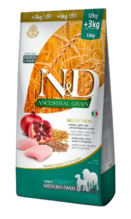 Farmina N&D Ancestral Grain - Dog Medium & Maxi (15kg)