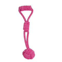 Gioco in corda con nodo per cani resistente Rosa
