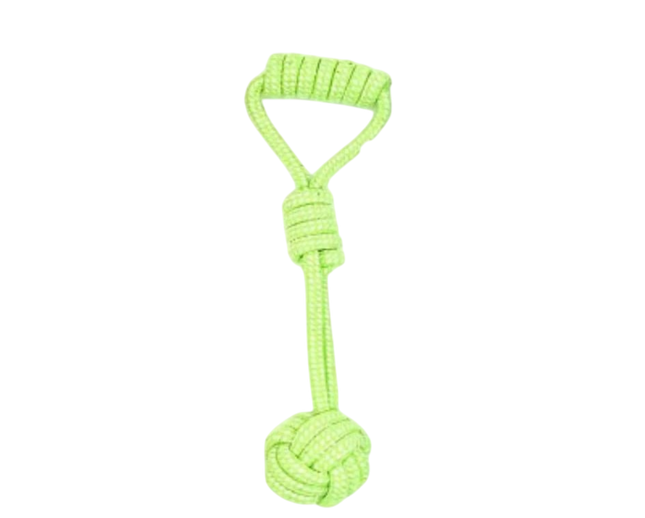 Gioco in corda con nodo per cani resistente Verde