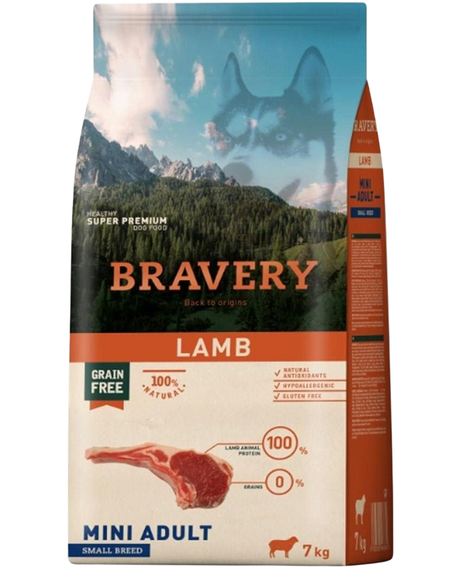 Bravery mini adult 7kg lamb