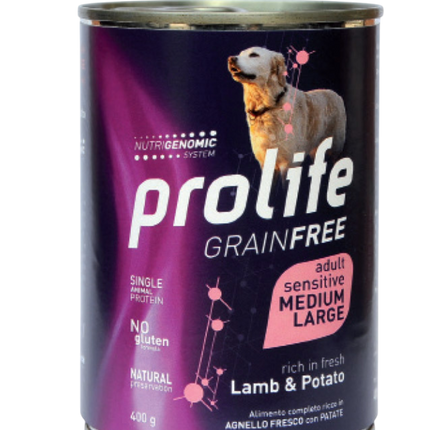 Prolife Sensitive Grain Free Adult Agnello Patate
