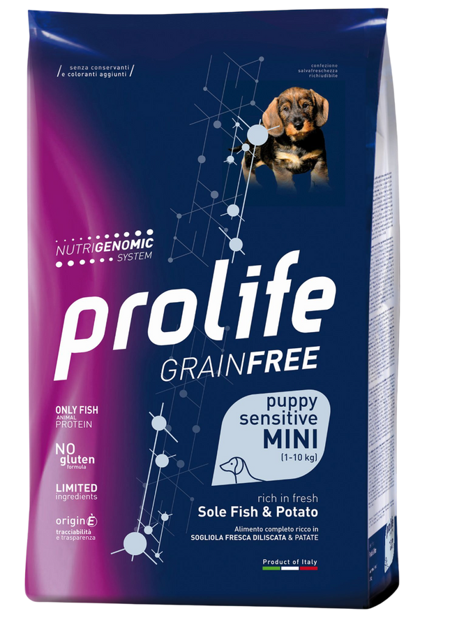Prolife puppy sensitive mini 2kg solefish
