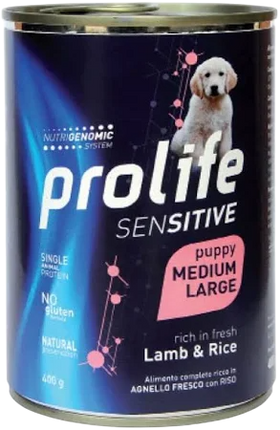 prolife puppy medium large 400g lamb