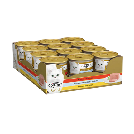 Gourmet Gold Multipack Mousse Manzo Pesce Pollo
