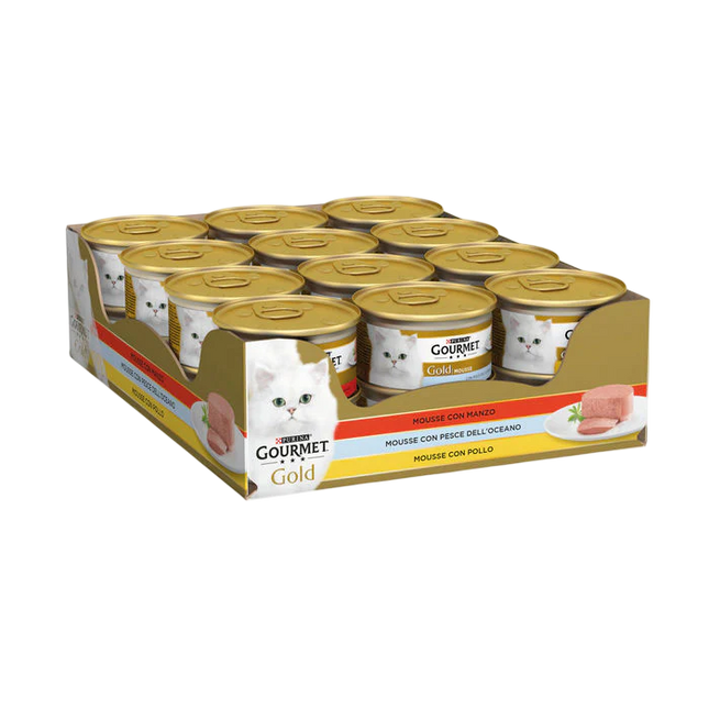 Gourmet Gold Multipack Mousse Manzo Pesce Pollo
