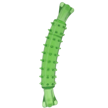 Salsiccia in Gomma con Rilievi per Cani Verde