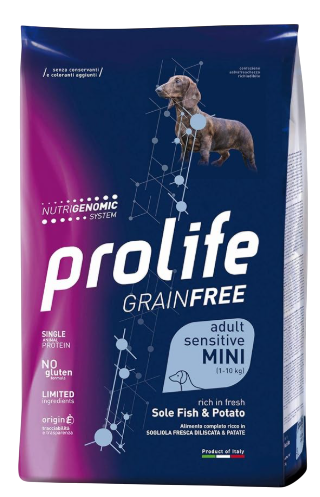 Prolife Grain Free Adult Sensitive Mini Sogliola Patate